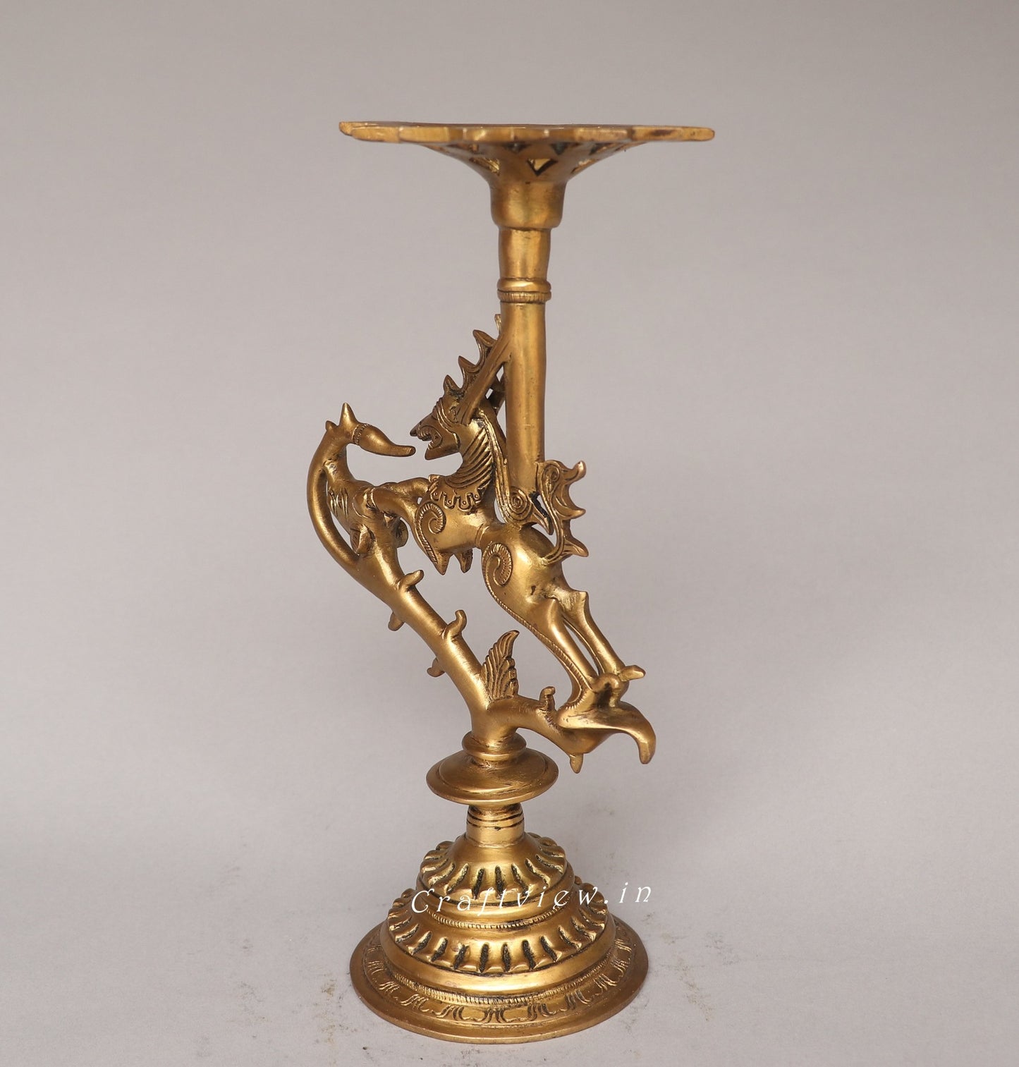 Bhunes Brass Vintage Candle Stand