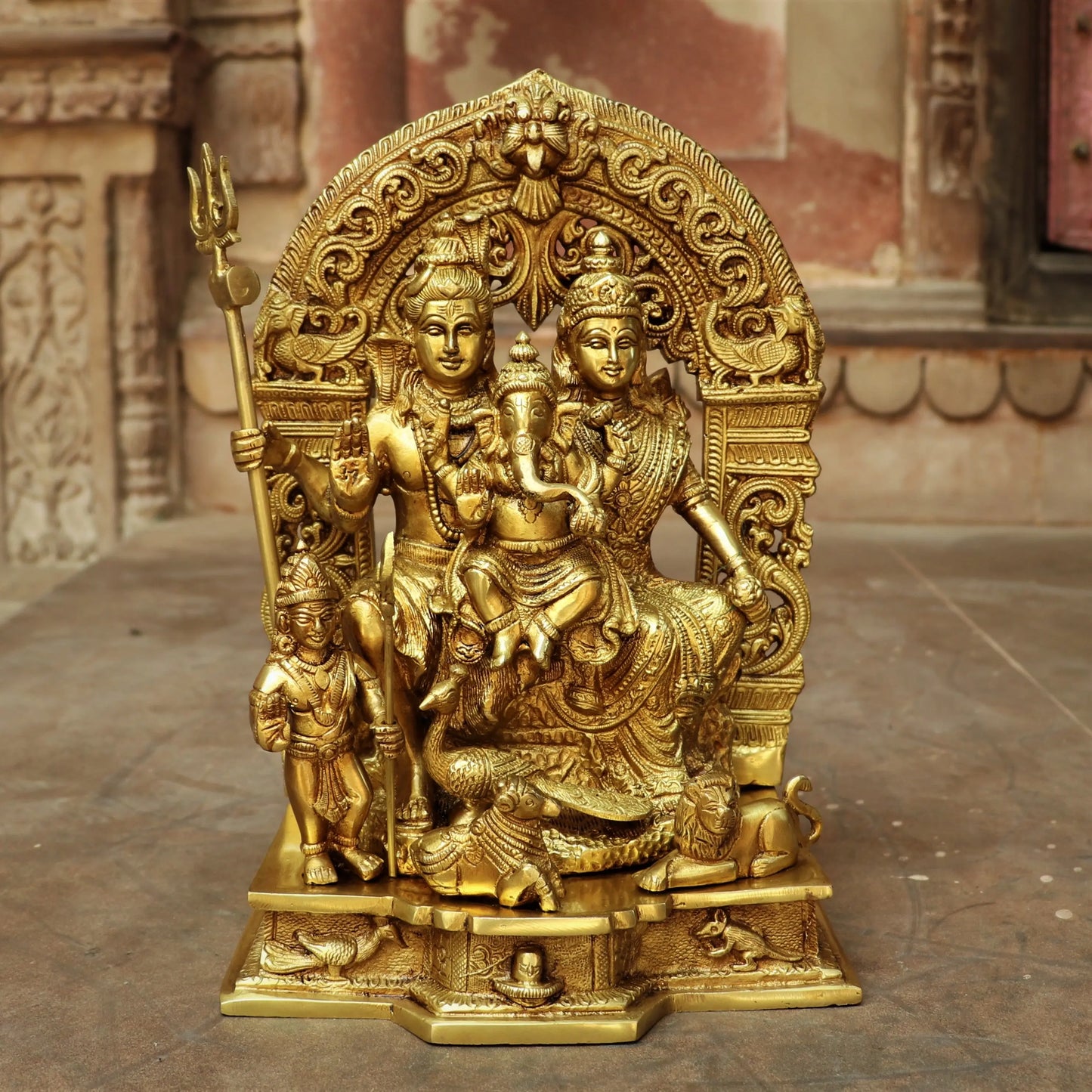 Brass Shiva Family 12" craftsview