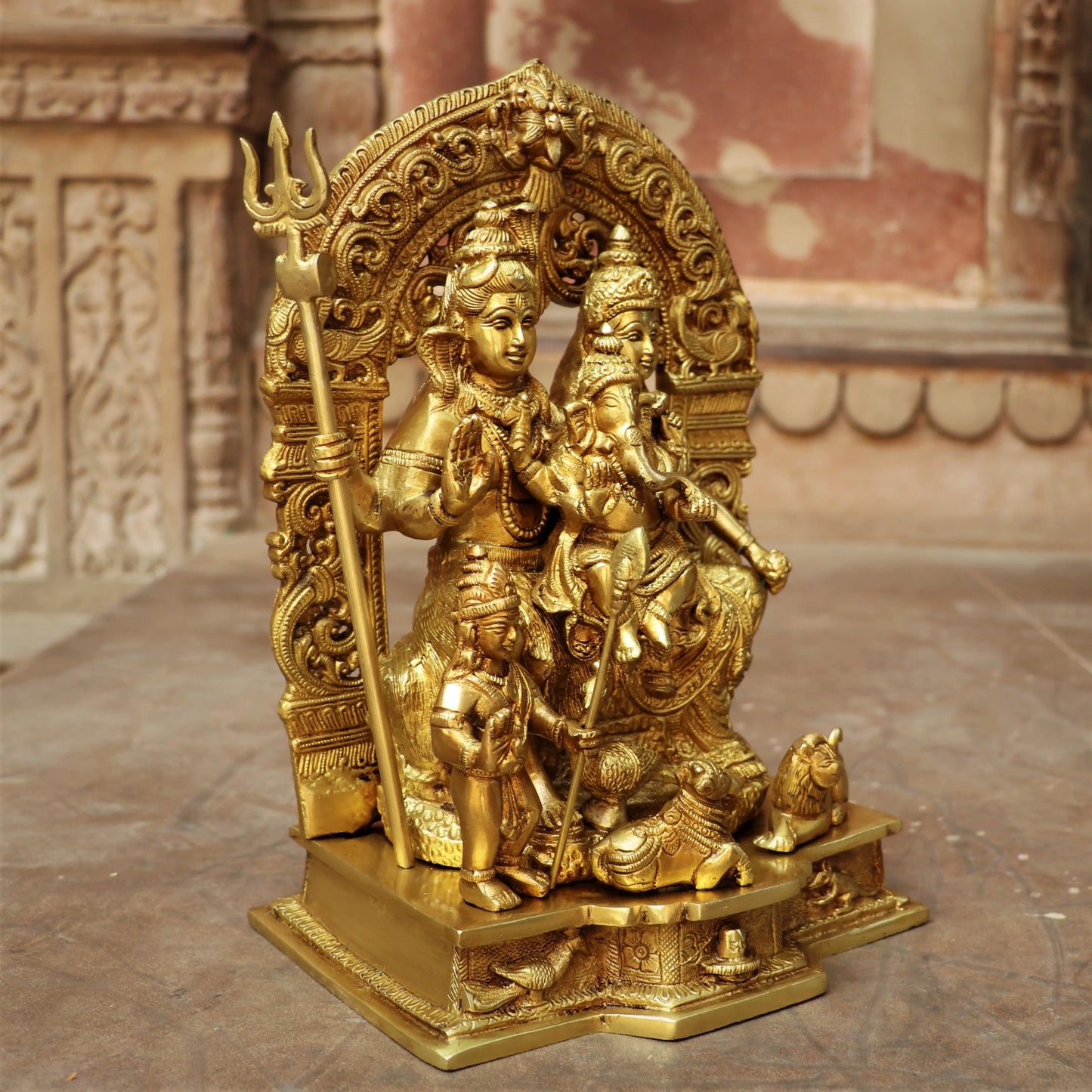 Brass Shiva Family 12" craftsview