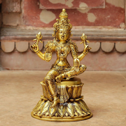 Beautiful Brass Lakshmi Ganesh Statues Fine Quality Craftsview