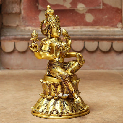 Beautiful Brass Lakshmi Ganesh Statues Fine Quality Craftsview