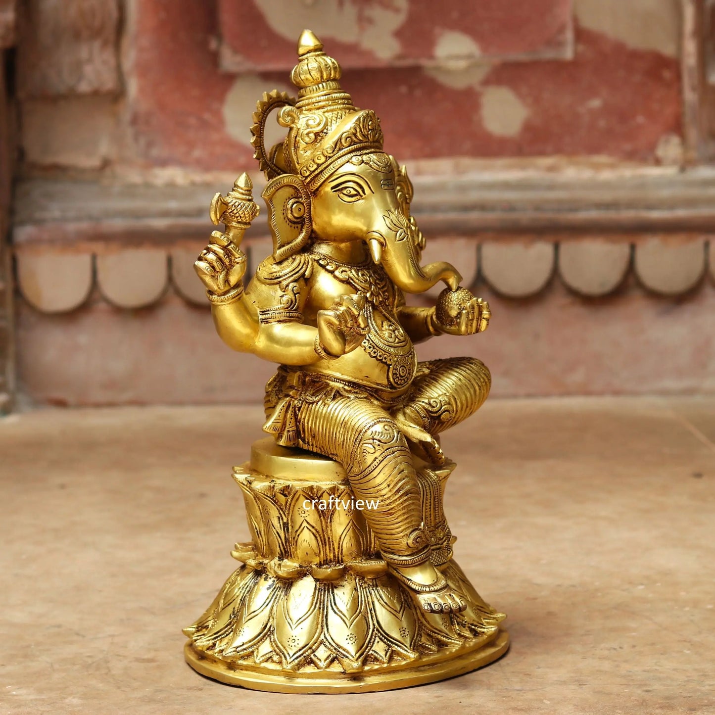 Beautiful Brass Lakshmi Ganesh Statues Fine Quality Craftsview