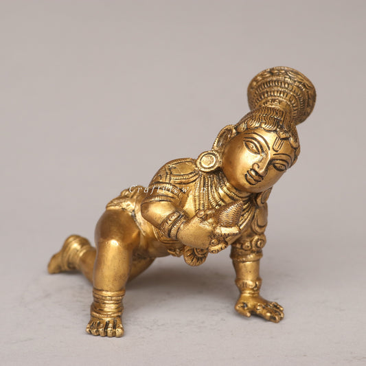 Brass Laddu Gopal Idol A Symbol of Divine Love and Playfulness