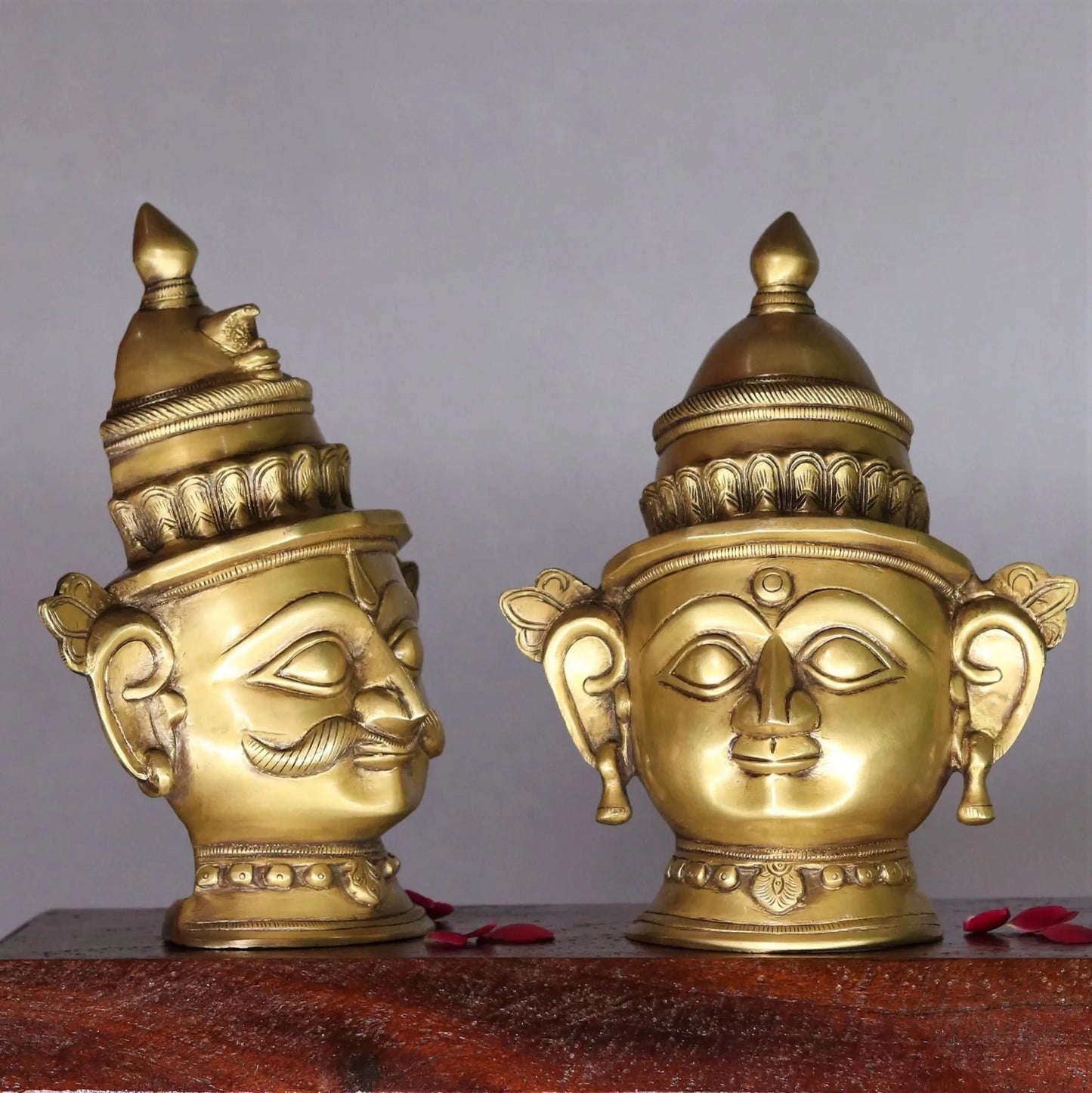 Brass Shiva Gauri Mask Decorative Wall Accent Craftsview