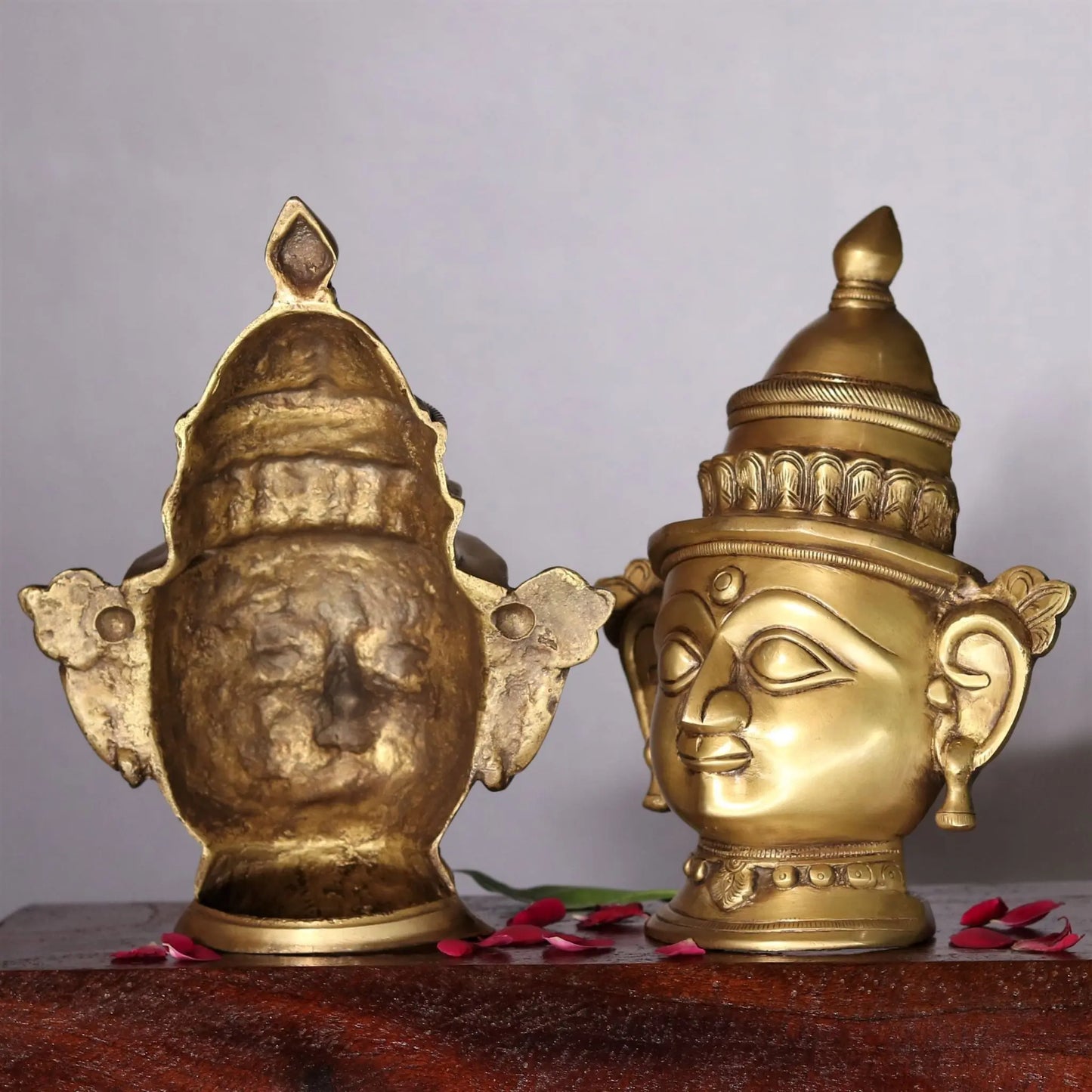 Brass Shiva Gauri Mask Decorative Wall Accent Craftsview