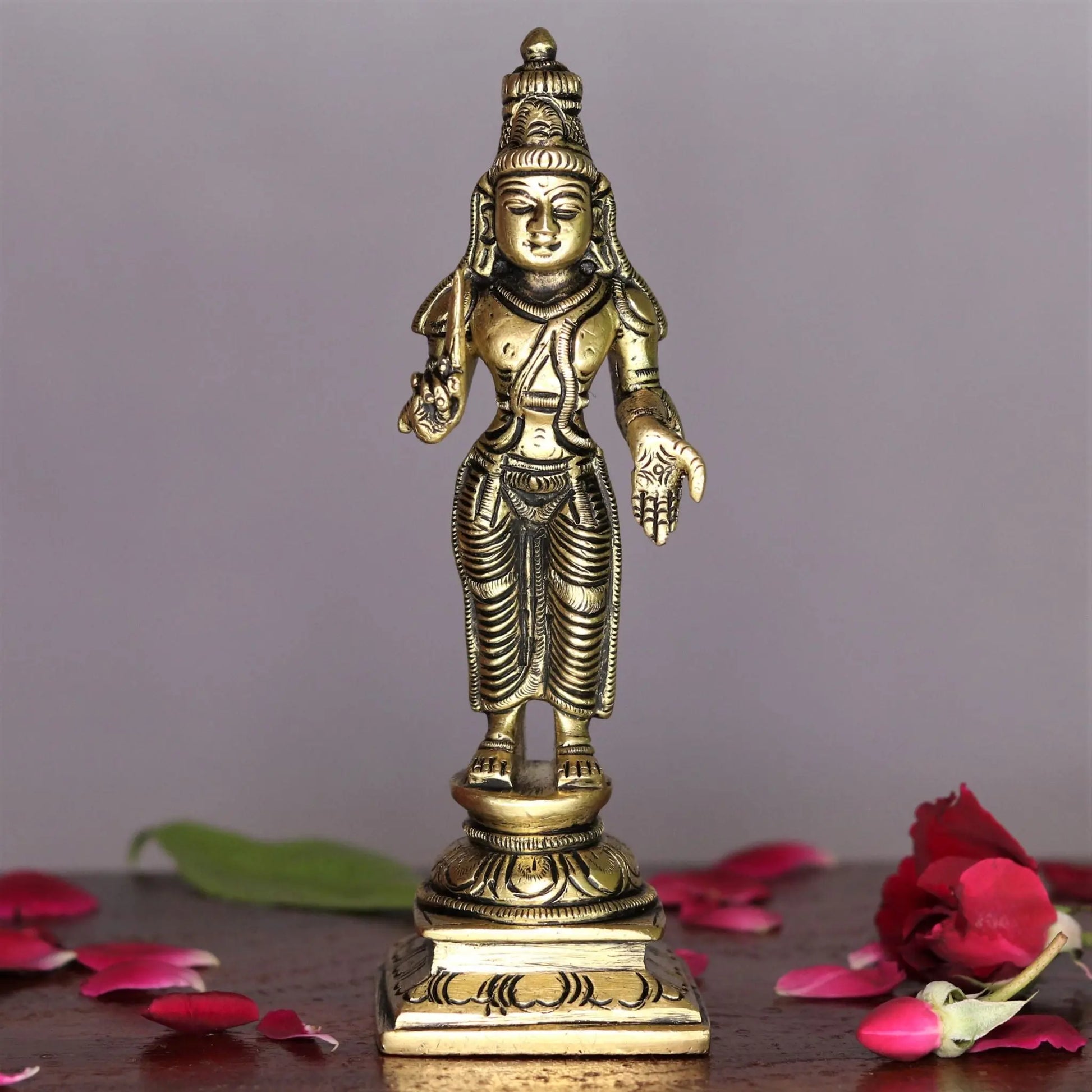 Lord Vishnu Dash Avtaar brass statues 6" craftsview