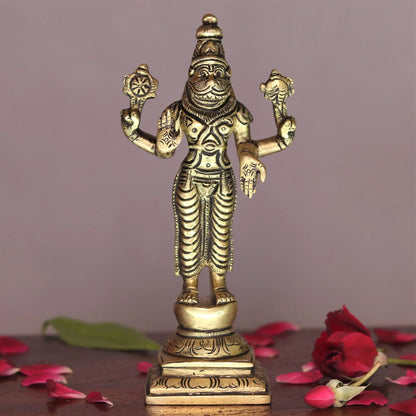 Lord Vishnu Dash Avtaar brass statues 6" craftsview