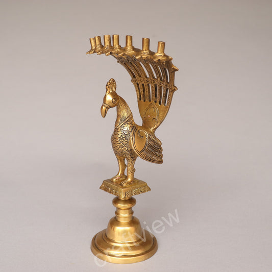 Decorative Brass Peacock Incense Burner