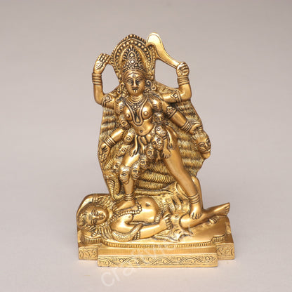 Brass Goddess Kali Idol A Divine of Power