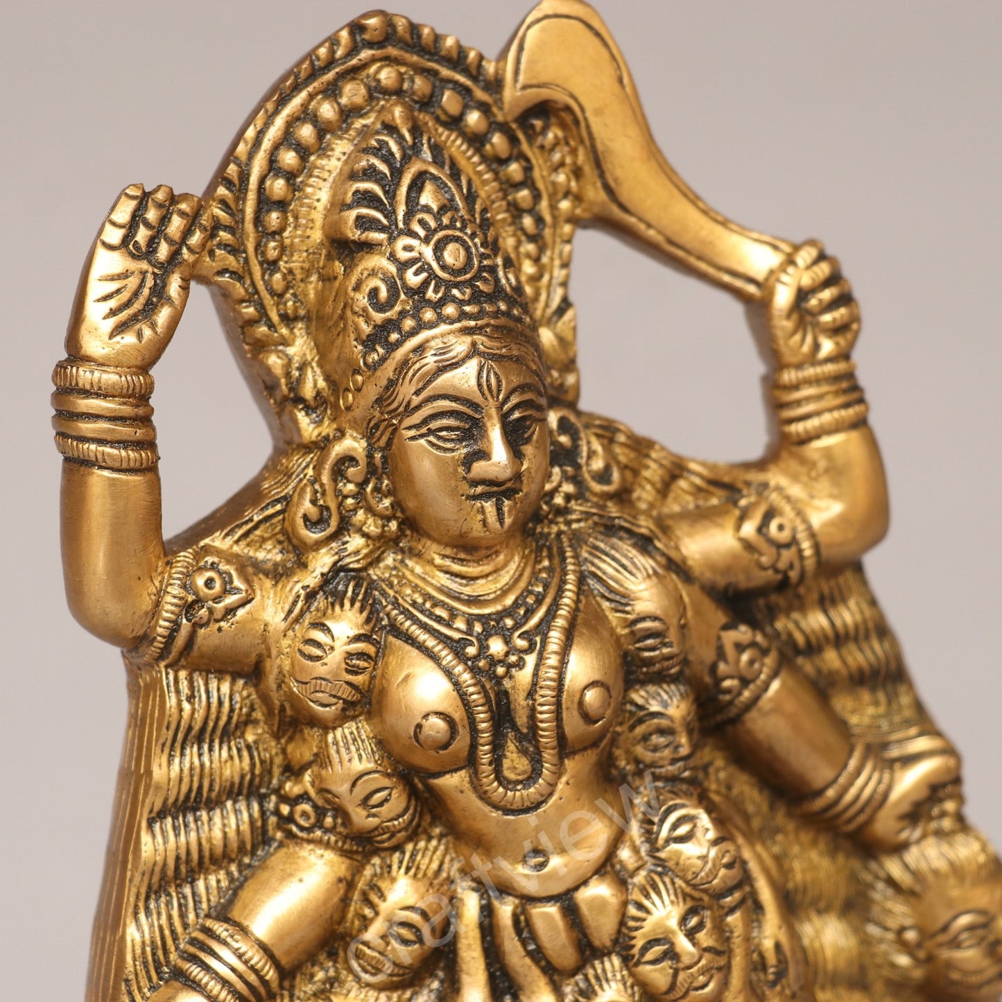 Brass Goddess Kali Idol A Divine of Power