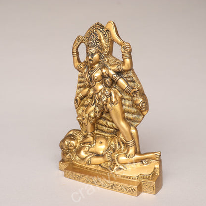 Brass Goddess Kali Idol A Divine of Power