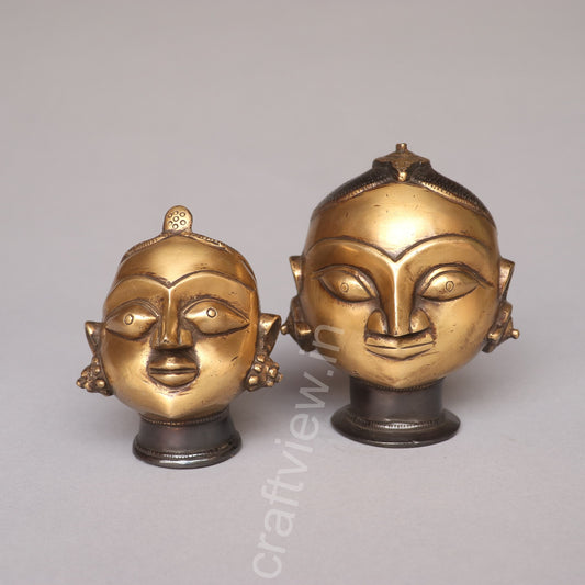 Brass Gauri Heads Mukhalingam