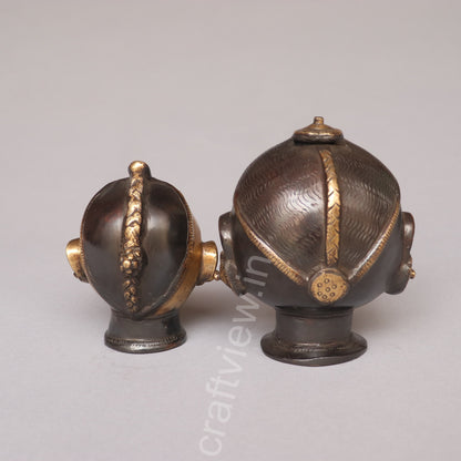 Brass Gauri Heads Mukhalingam