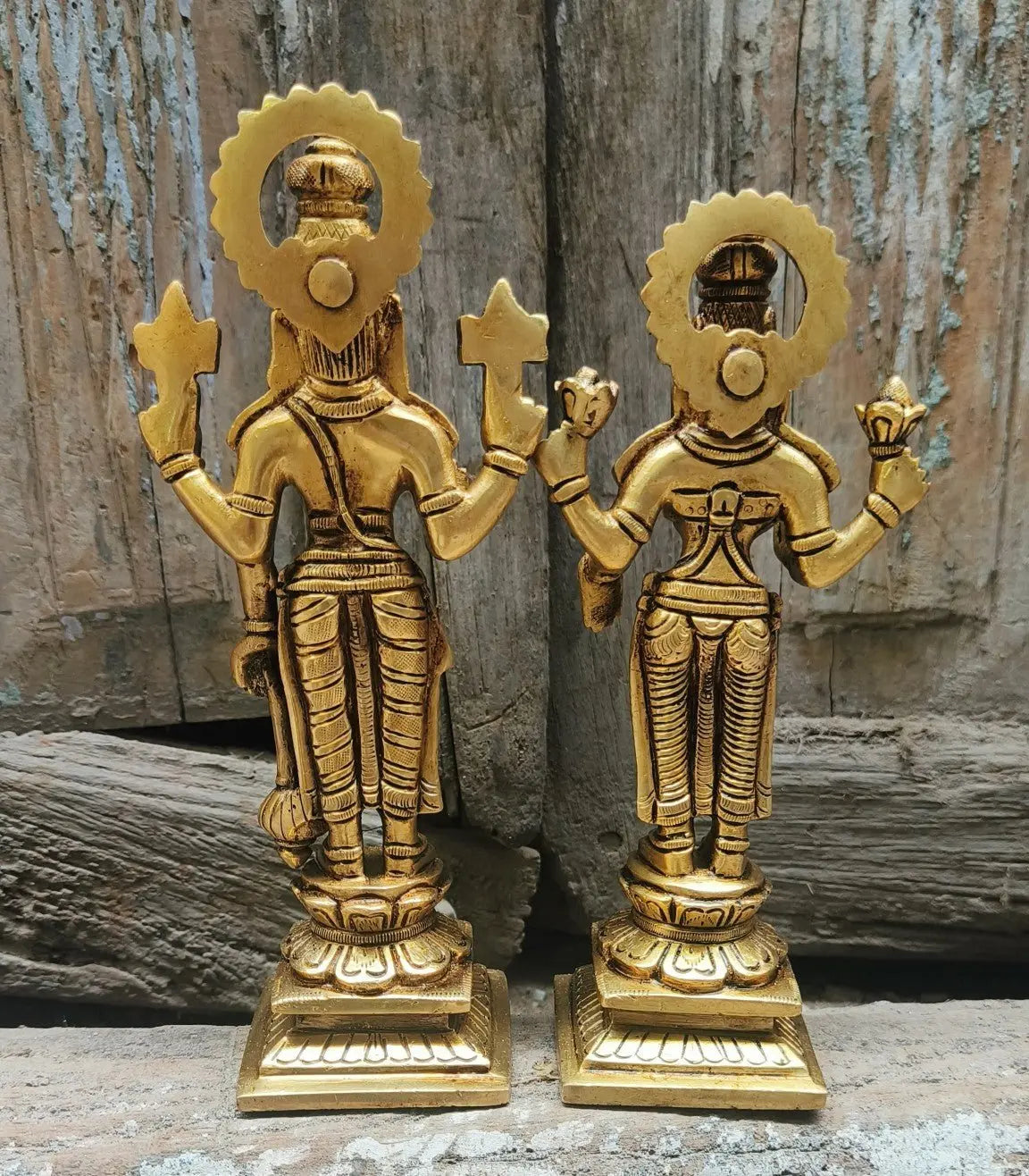 8" Lakshmi Vishnu Chola Statues. Craftsview