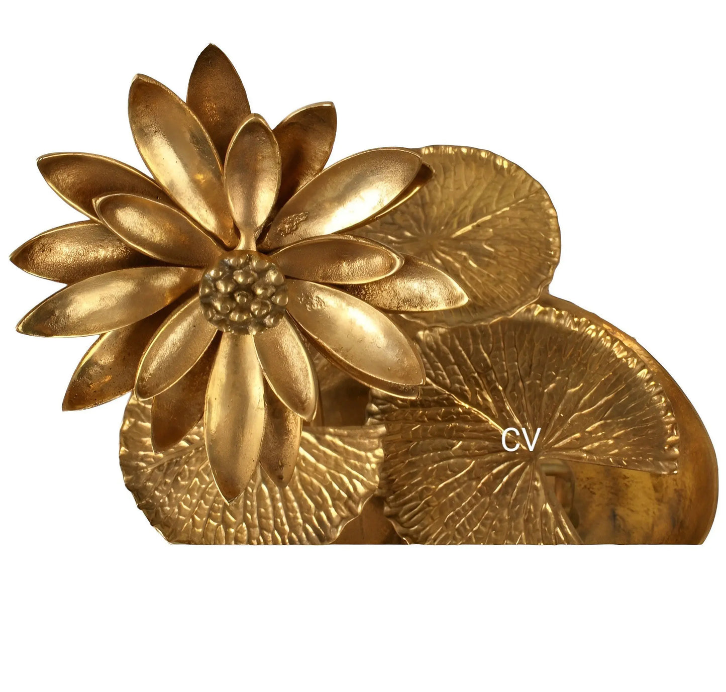 Brass Decoration Tray Lotus Leaves Figurine craftsview