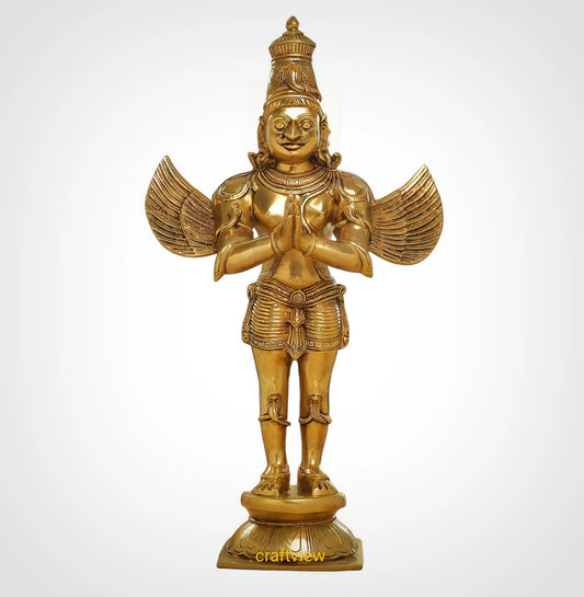 Brass Standing Lord Garuda Idol 22" craftsview