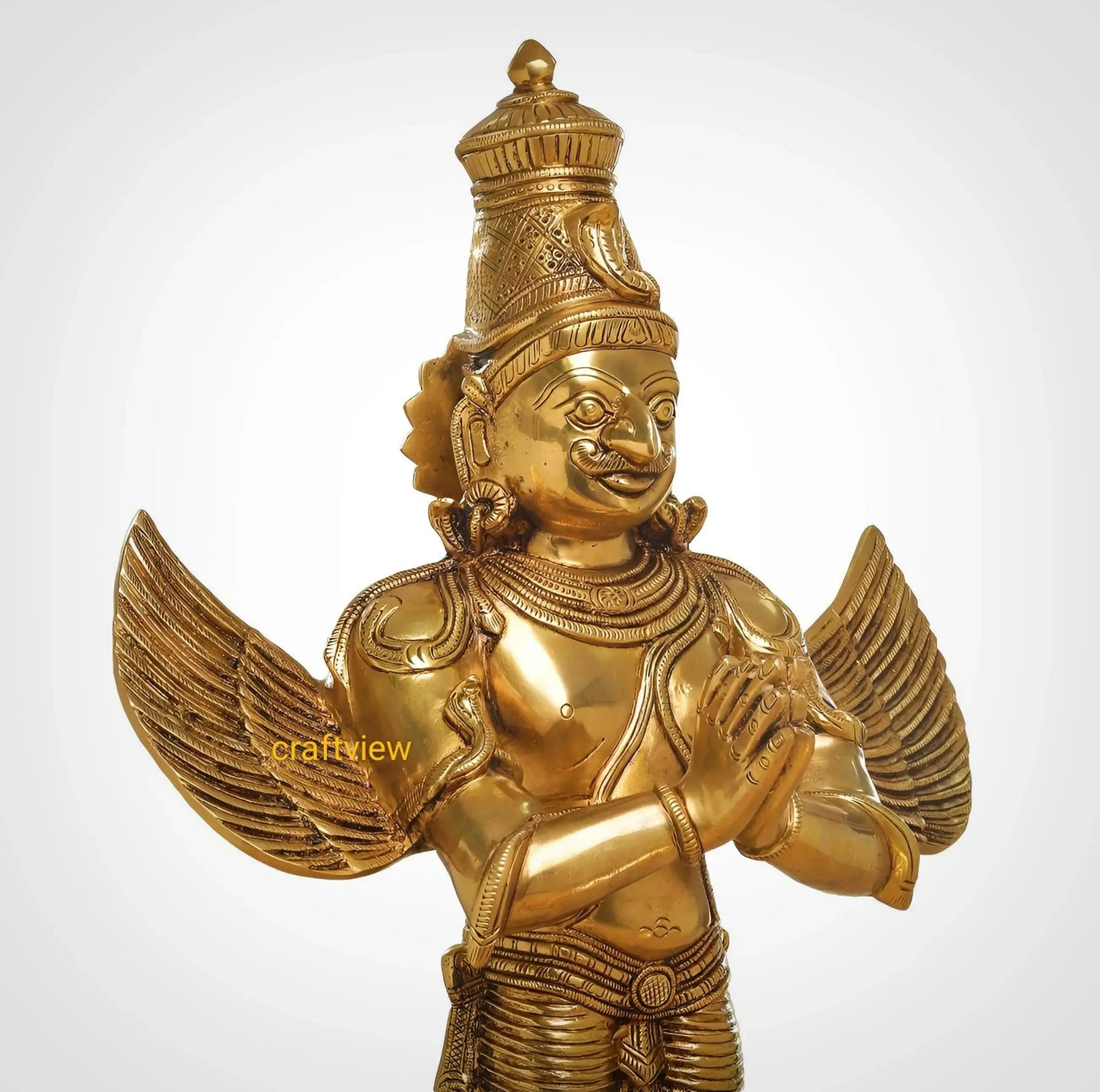 Brass Standing Lord Garuda Idol 22" craftsview