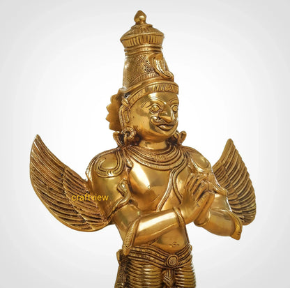 Brass Standing Lord Garuda Idol 22" craftsview