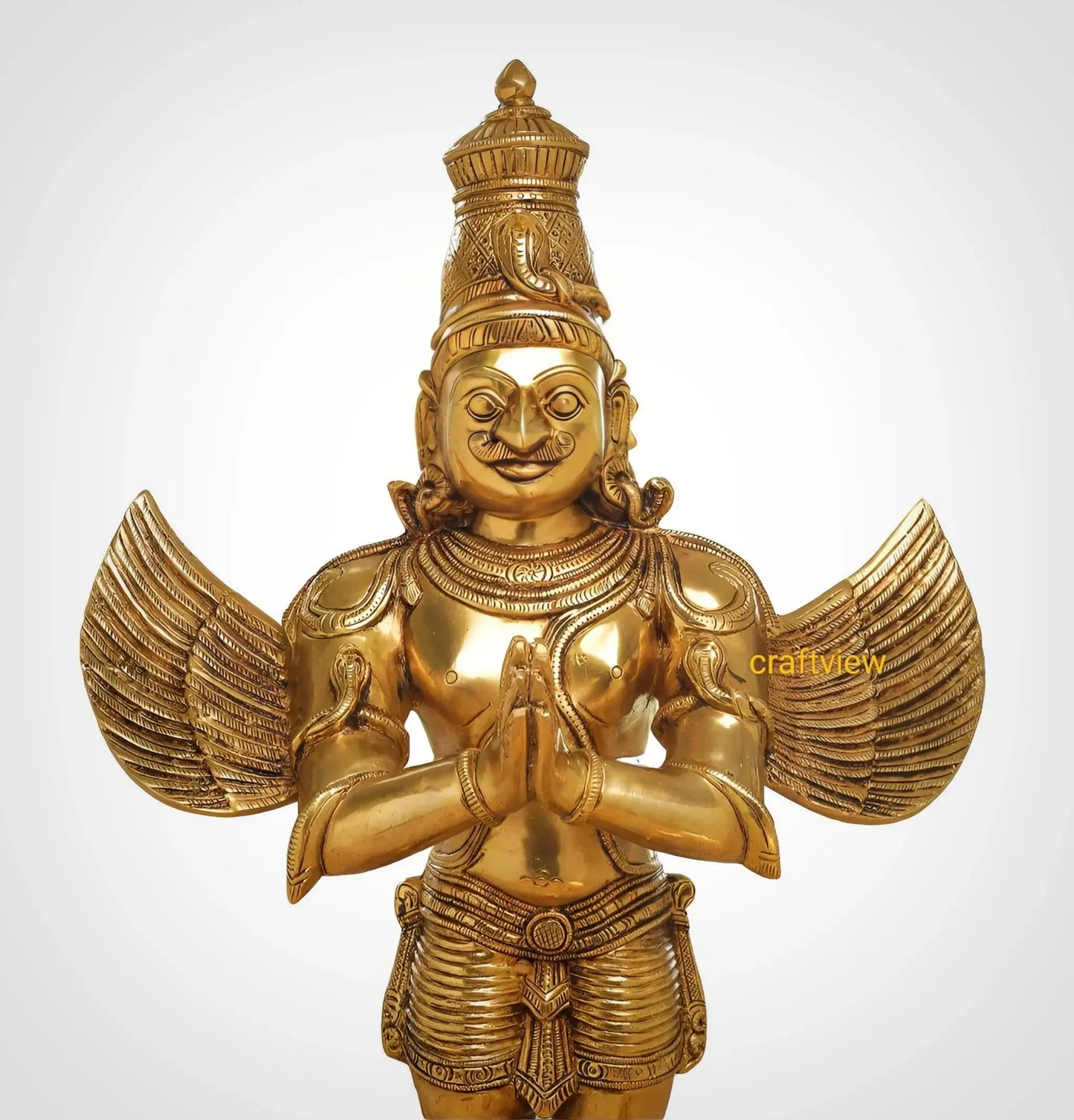 Brass Standing Lord Garuda Idol 22" craftsview