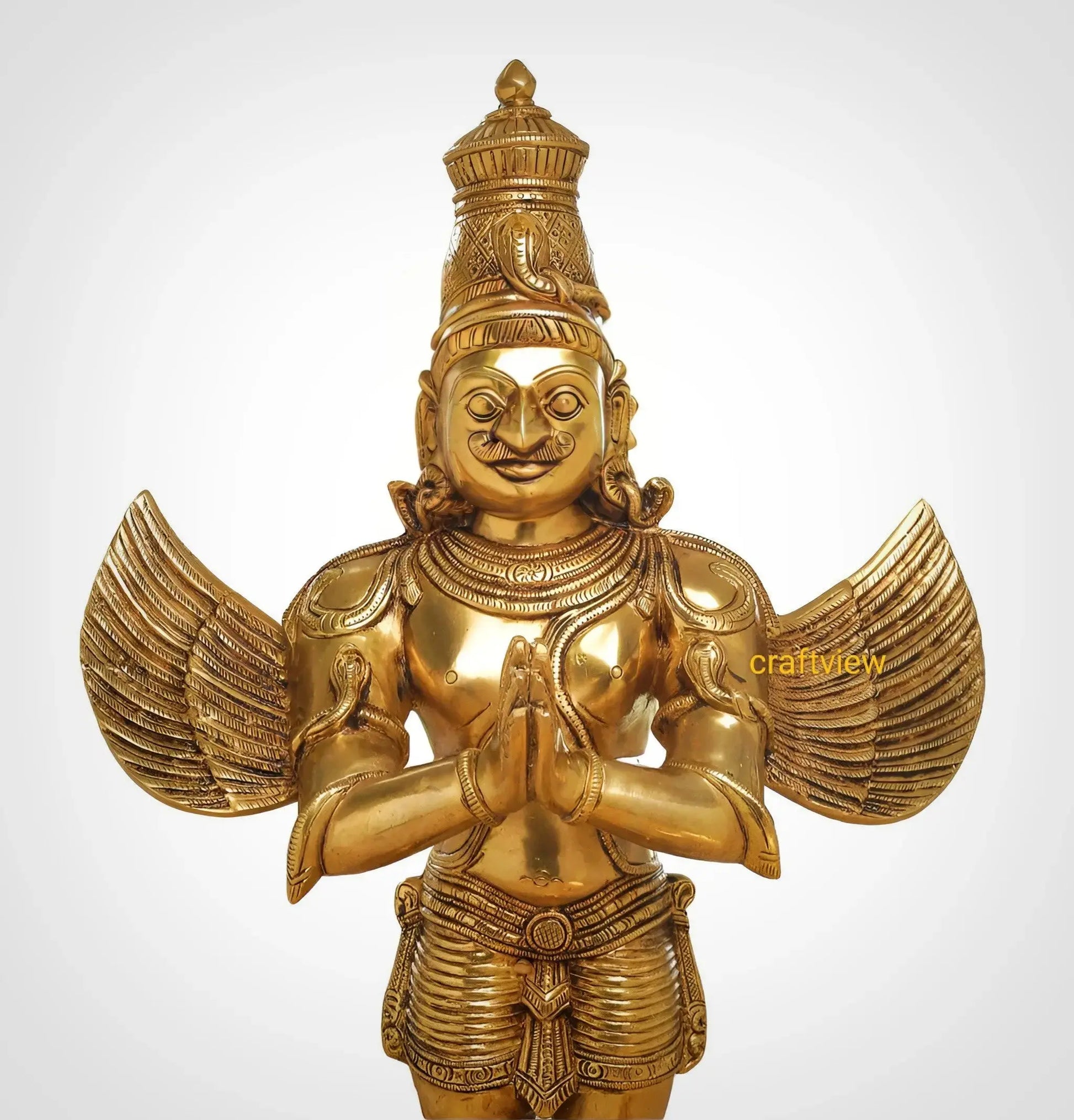 Brass Standing Lord Garuda Idol 22" craftsview