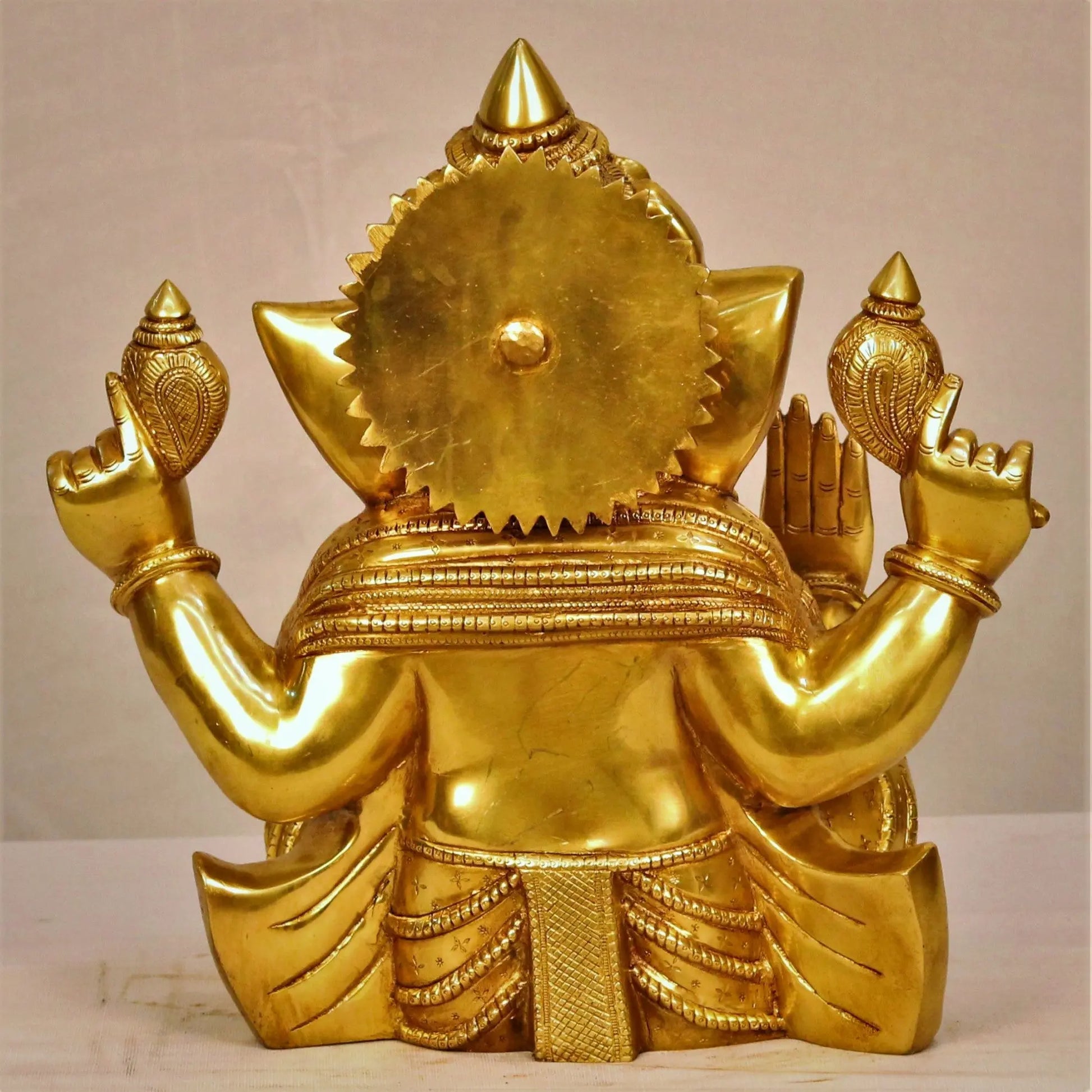 Brass Blessing Ganesh Statue 13" Craftsview