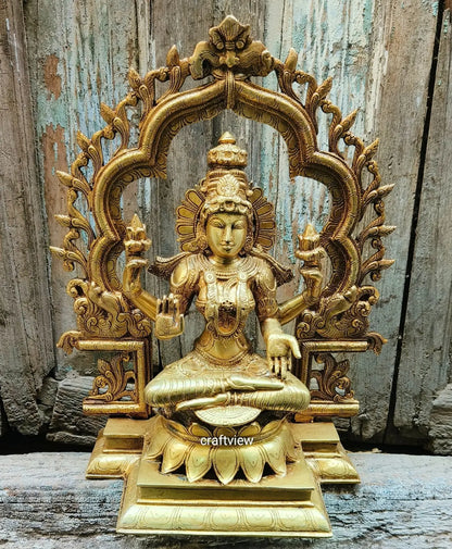 Brass Lakshmi Statue 15.5" craftsview