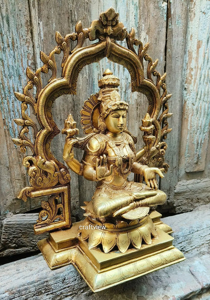 Brass Lakshmi Statue 15.5" craftsview