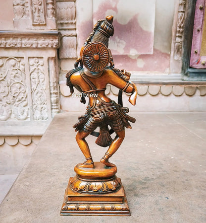 Brass Lord Krishna Sculpture 14" Craftsview