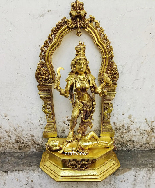 22" Superfine Brass Goddess Kali with Kirtimukha Craftsview