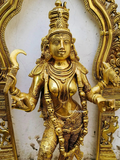 22" Superfine Brass Goddess Kali with Kirtimukha Craftsview