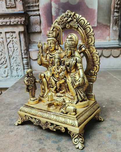 Brass Shiva Family Statue craftsview