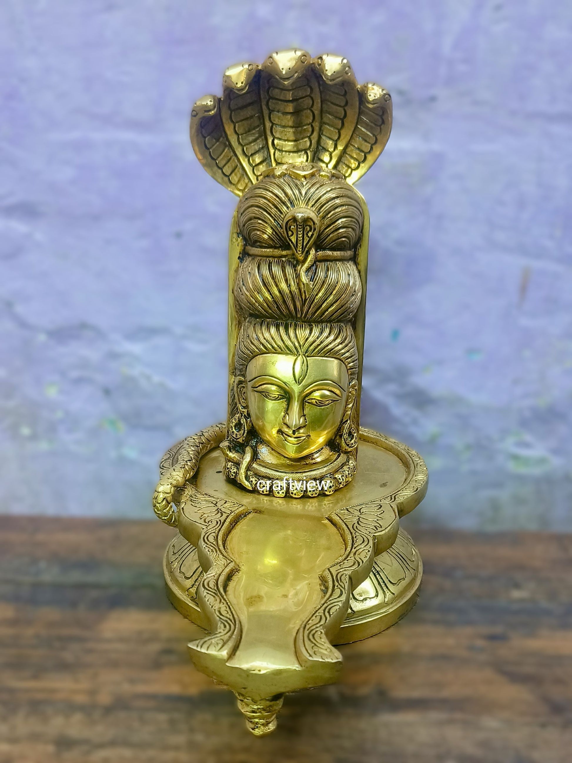 Superfine Brass Shiva lingam Idols 13" - Craftview