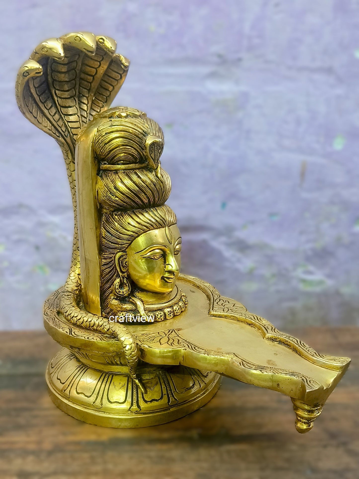 Superfine Brass Shiva lingam Idols 13" - Craftview