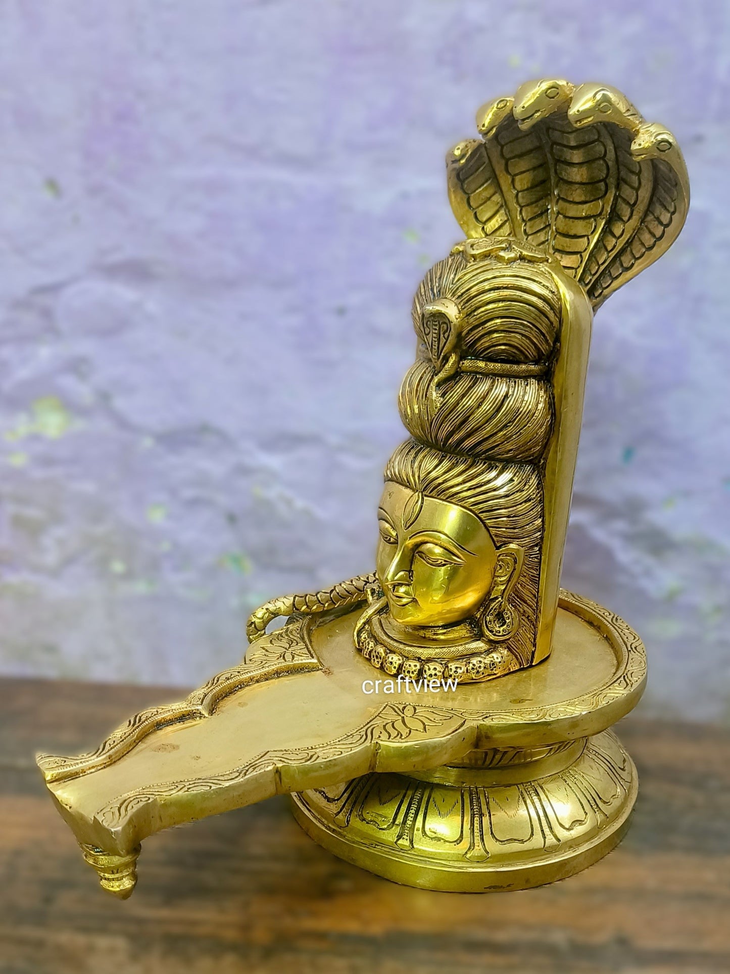 Superfine Brass Shiva lingam Idols 13" - Craftview