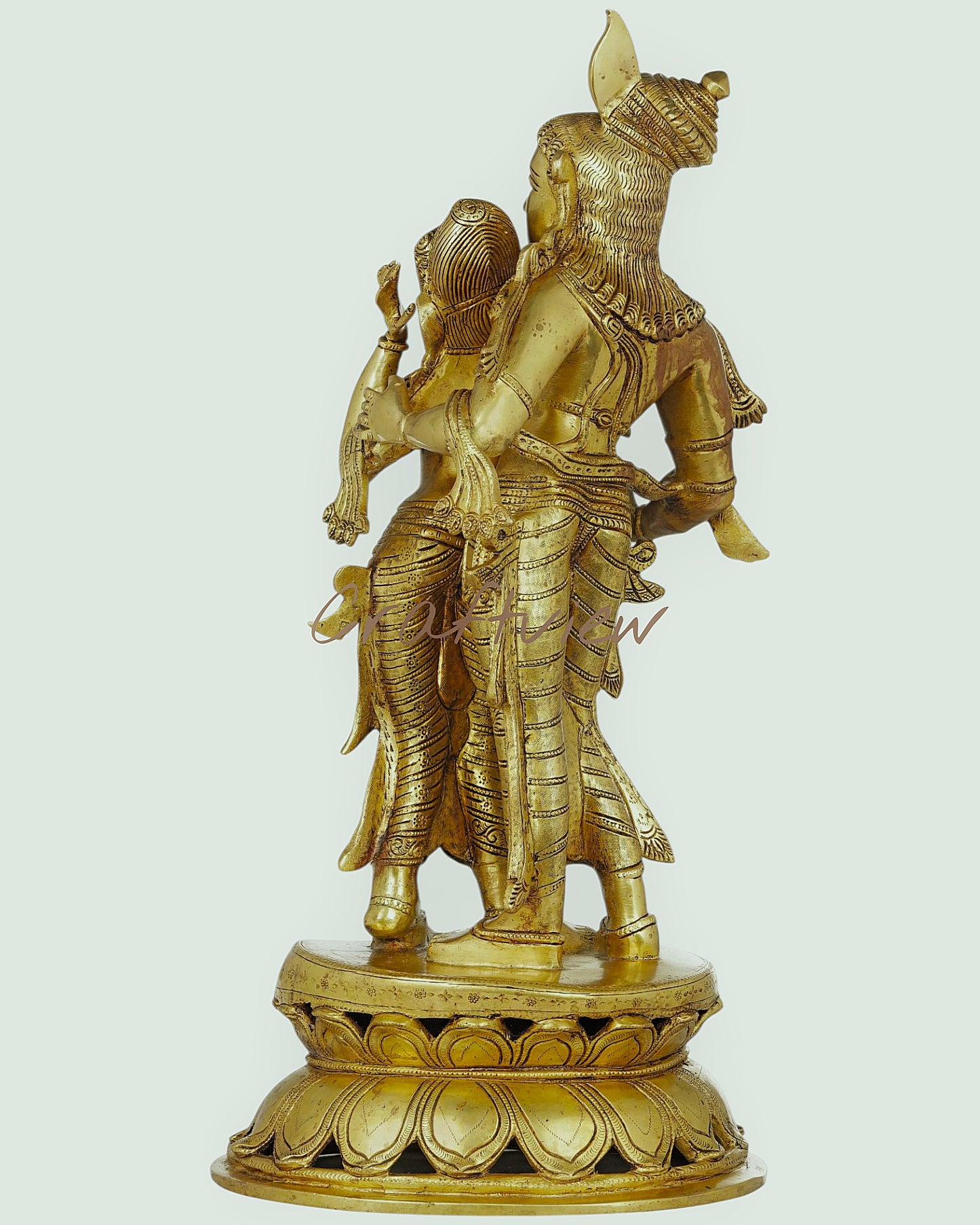 Brass Beautiful Radha Krishna Sculpture