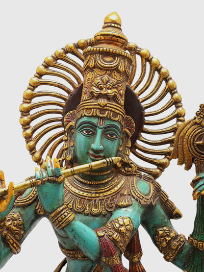 Brass Krishna Sculpture: A Masterpiece in Metal