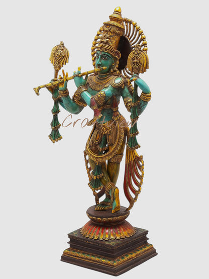 Brass Krishna Sculpture: A Masterpiece in Metal