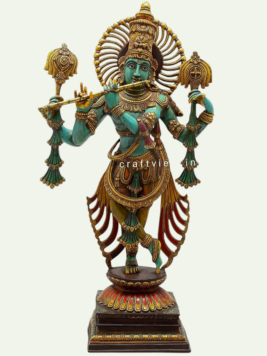 Brass Krishna Sculpture: A Masterpiece in Metal