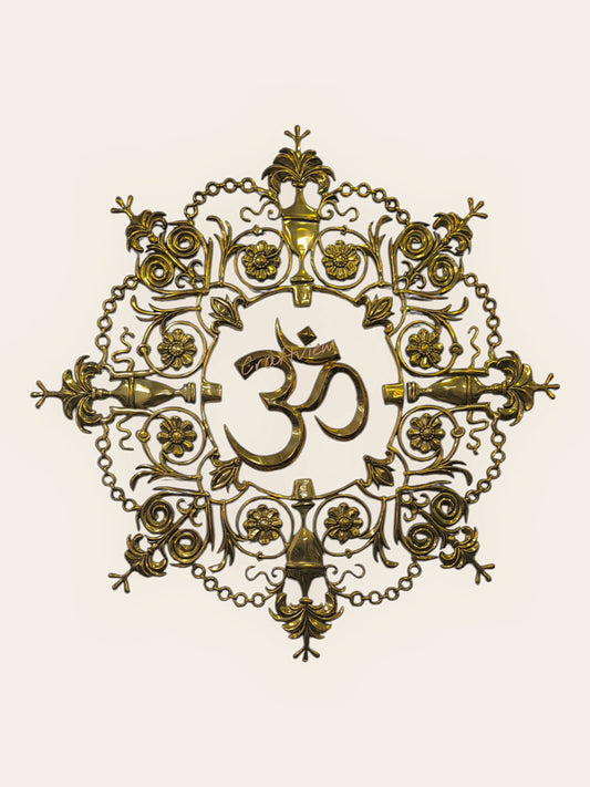 Brass Wall Decorative Om Figurine Radiate Positivity & Charm