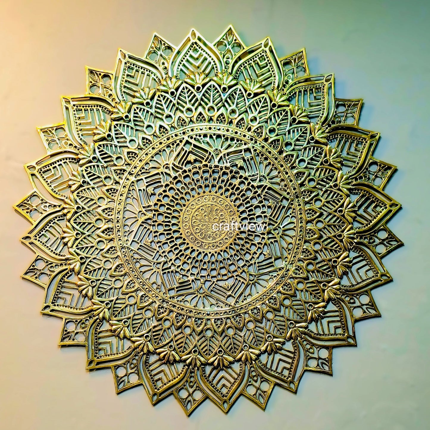 Brass Wall Decorative mandala design Figurine Radiate Positivity & Charm