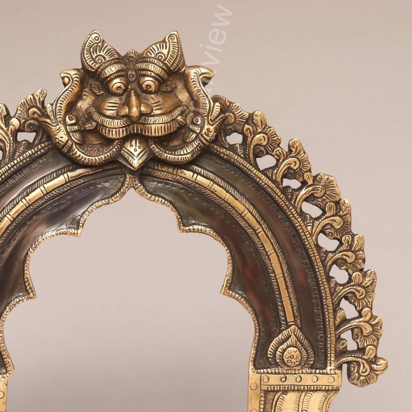 Brass Vintage Singhashan Prabhavali Frame