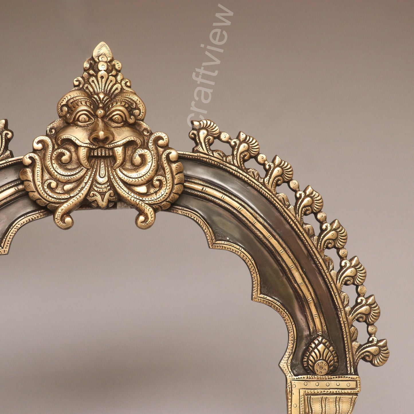Brass Prabhavali Frame Black Shade