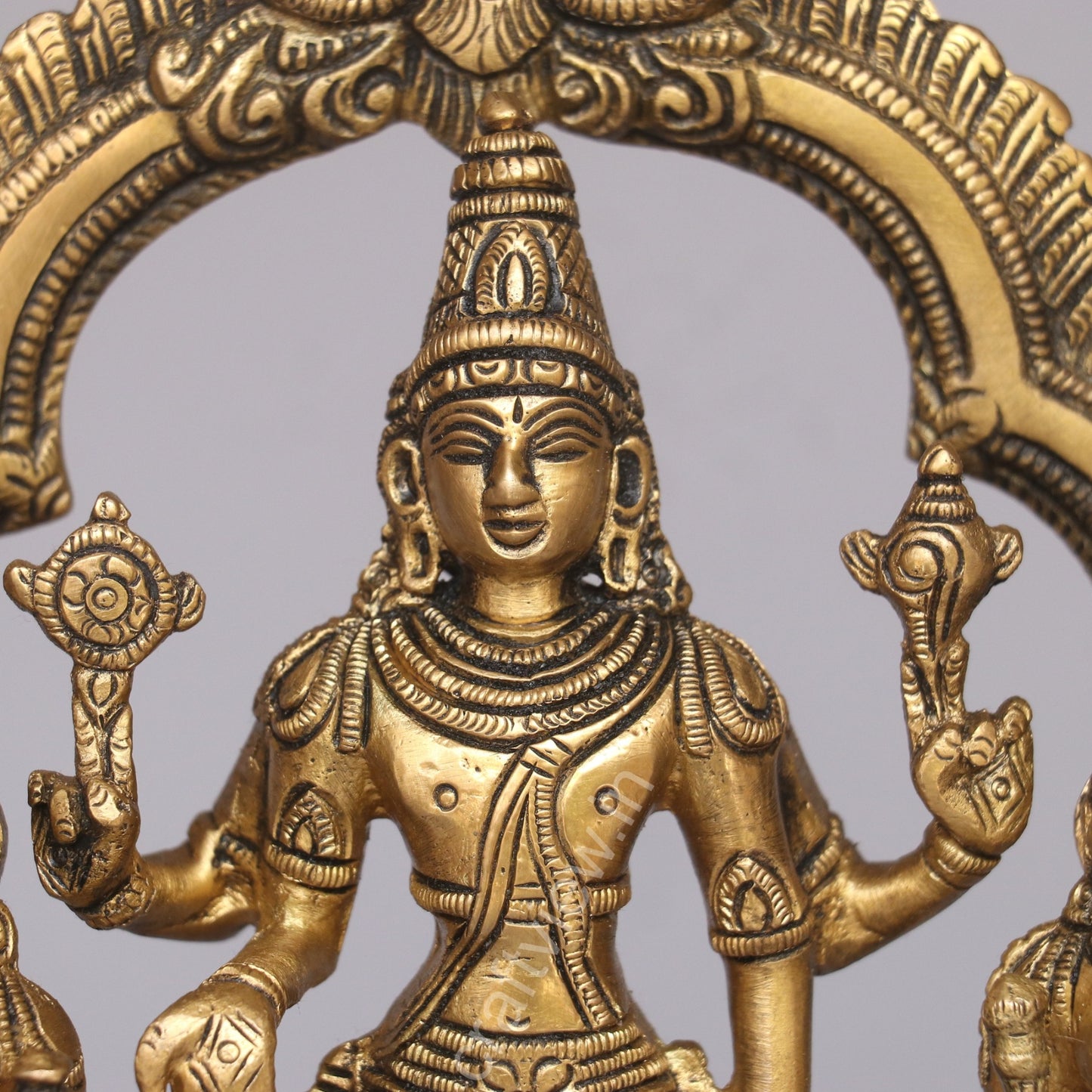 Brass Lord Vishnu With Goddess Lakshmi