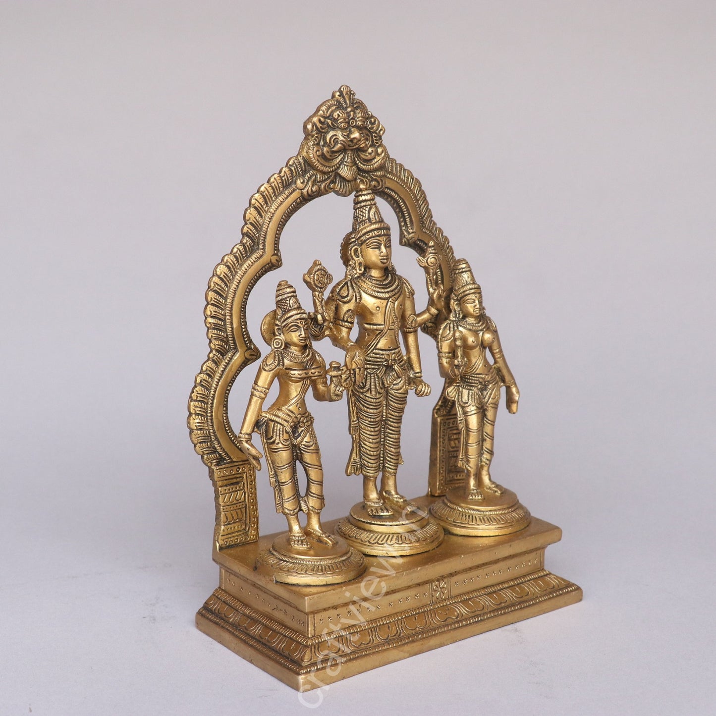 Brass Lord Vishnu With Goddess Lakshmi
