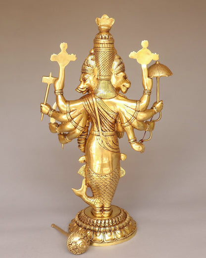 Brass Vishnu Dashavatar Idol 25"