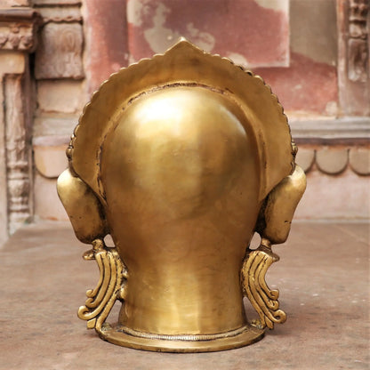 Brass Parvati (Gouri) Head Decor Showpiece 12" Craftsview