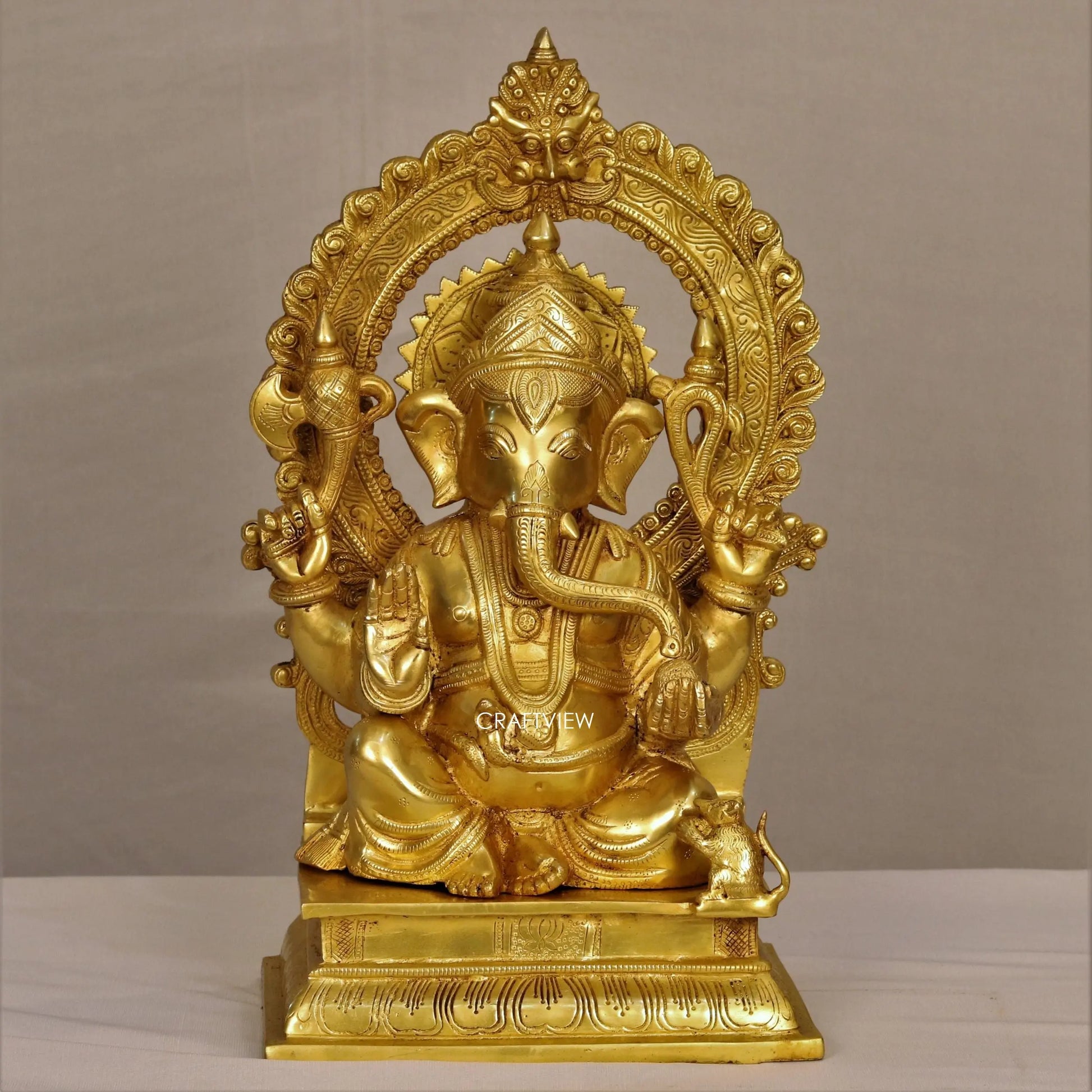 Brass Ganesh Statue 17" craftsview