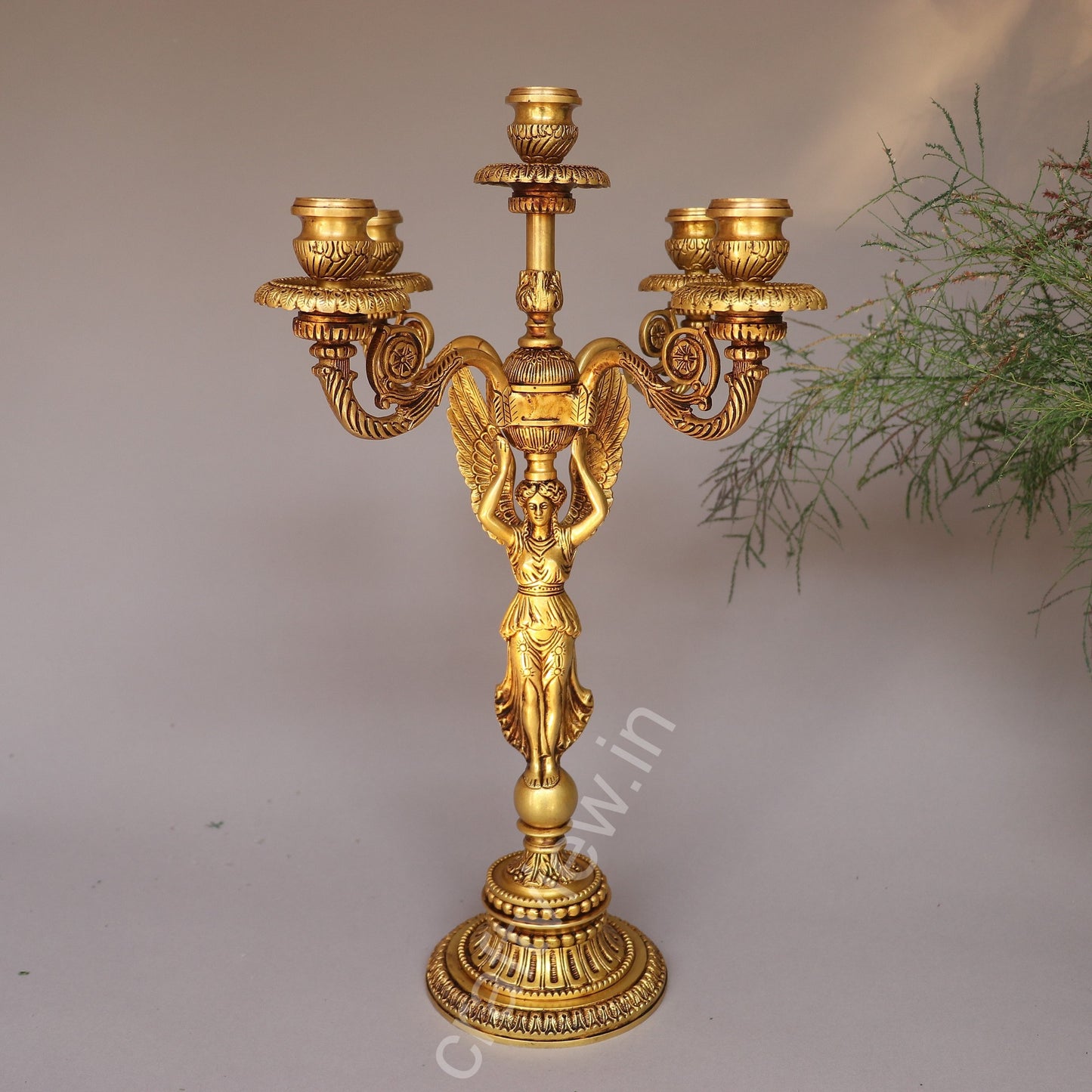 Brass Vintage Candle Stand Beautiful Addition Made by Artist