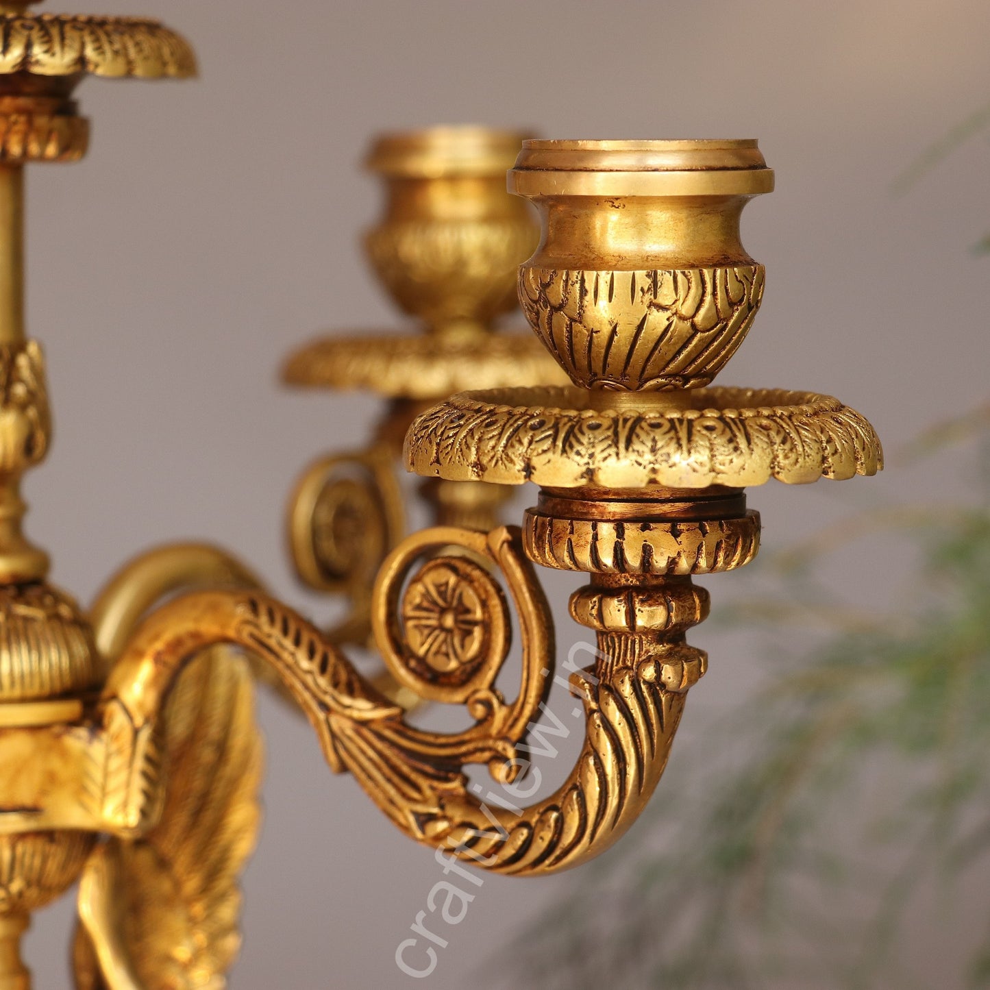 Brass Vintage Candle Stand Beautiful Addition Made by Artist