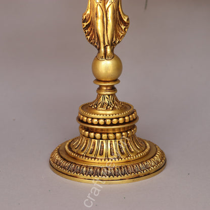 Brass Vintage Candle Stand Beautiful Addition Made by Artist